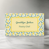 レモンイエローペストリーシェフベイカーまたは調理師職業 名刺