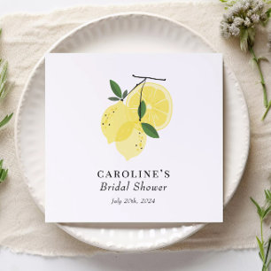 レモンイエローメインスクイーズ紙ナプキン スタンダードカクテルナプキン