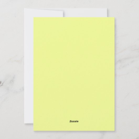 レモンイエローメリークリスマスツリーホリデーカード シーズンカード (裏面)