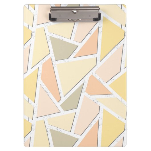 レモンイエローモザイクパターン クリップボード (正面)