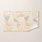 レモンイエローモザイクパターン バスタオルセット (ハンドタオル)