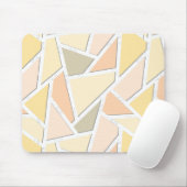 レモンイエローモザイクパターン マウスパッド (マウス)