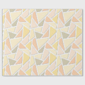 レモンイエローモザイクパターン ラッピングペーパー (フラット)