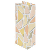 レモンイエローモザイクパターン ワインギフトバッグ (裏面アングル)