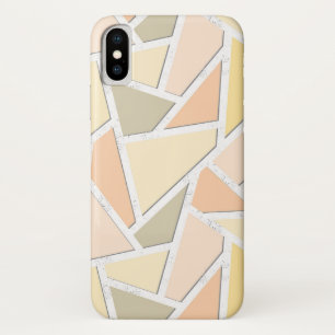 レモンイエローモザイクパターン iPhone X ケース