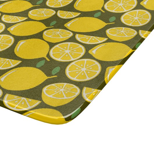 レモンイエローモダンおもしろいかわいい カッティングボード (角)