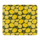 レモンイエローモダンおもしろいかわいい カッティングボード (正面)
