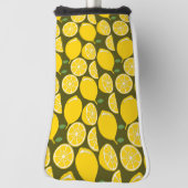 レモンイエローモダンおもしろいかわいい ゴルフヘッドカバー (回転90)