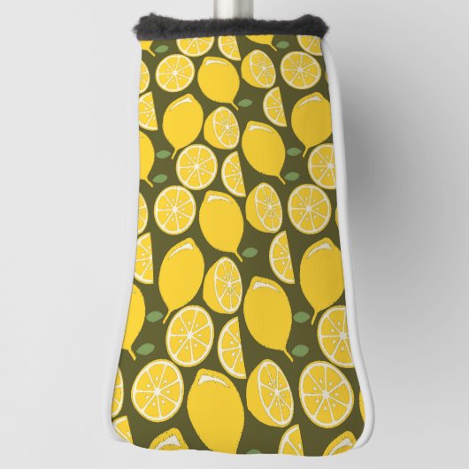 レモンイエローモダンおもしろいかわいい ゴルフヘッドカバー (回転90)