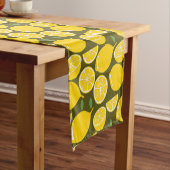 レモンイエローモダンおもしろいかわいい ショートテーブルランナー (インサイチュ)