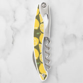 レモンイエローモダンおもしろいかわいい ソムリエナイフ (裏面)