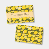 レモンイエローモダンおもしろいかわいい バッジ (表裏)