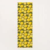 レモンイエローモダンおもしろいかわいい ヨガマット (裏面)