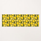 レモンイエローモダンおもしろいかわいい ヨガマット (正面(横))