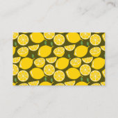 レモンイエローモダンおもしろいかわいい 名刺 (裏面)