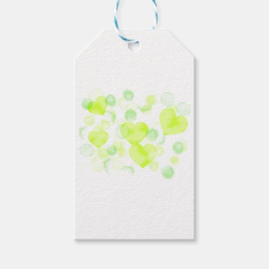 レモンイエローラブハート ギフトタグ (正面)