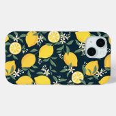 レモンイエローリーフパターン Case-Mate iPhoneケース (裏面 (横))