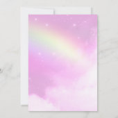 レモンイエローレインボー付きピンクスカイ サンキューカード (裏面)
