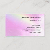 レモンイエローレインボー付きピンクスカイ 名刺 (裏面)