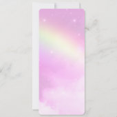 レモンイエローレインボー付きピンクスカイ 招待状 (裏面)