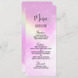 レモンイエローレインボー付きピンクスカイ 招待状