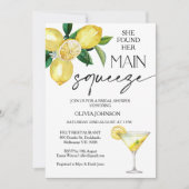 レモンイエロー彼女がメインスクイーズブライダルシャワーを見つけた 招待状 (正面)