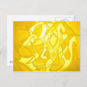 レモンイエロー抽象芸術 ポストカード (正面/裏面)