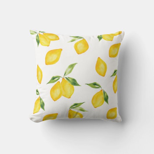 レモンイエロー装飾用クッション クッション (正面)