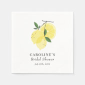 レモンイエロー メインスクイーズ ペーパーナプキン スタンダードカクテルナプキン (正面)