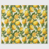 レモンイエロー ラッピングペーパー (フラット)