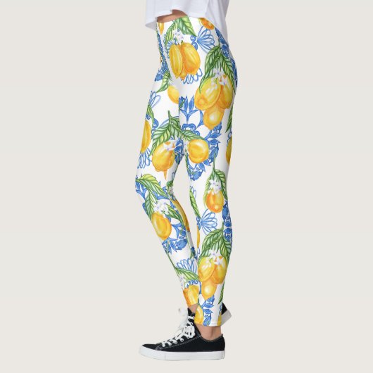 レモンイタリアンコーストギリシャかわいい レギンス (左)