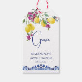 レモンイタリアンズbougainvilleaブライダルシャワー好意 ギフトタグ (正面)