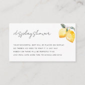 レモンイタリアンディスプレイシャワー要求ブライダルシャワー エンクロージャーカード (正面)