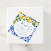 レモンイタリアンブルータイル誕生日ありがとう フェイバータグ (インサイチュ)