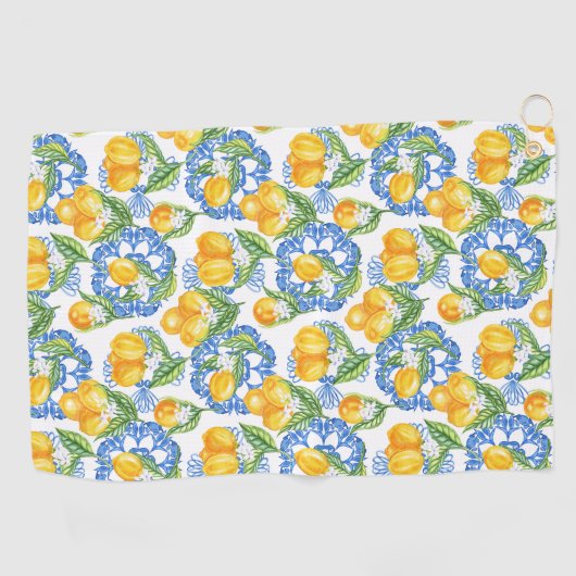 レモンイタリアンプリントクラシックアマルフィ海岸 ゴルフタオル (横)
