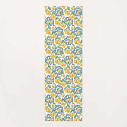 レモンイタリアンプリントクラシックアマルフィ海岸 ヨガマット (正面)