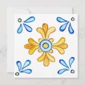 レモンイタリ地中海のアルブルータイルブライダルシャワー 招待状 (裏面)