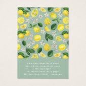 レモンイヤリングネックレスディスプレイカード (裏面)