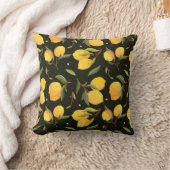 レモンイラストレーション：手のシ色彩の鮮やかームレームパターン。 クッション (ブランケット)