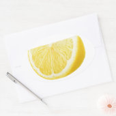 レモンウェッジ 楕円形シール (封筒)