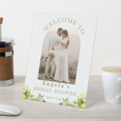 レモンウェルカムモダンエレガントブライダルシャワー写真 台座サイン (インサイチュ)