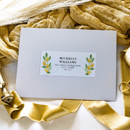 レモンウォーターカラーゲスト住所 シール