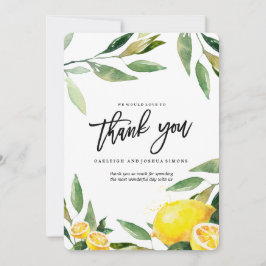 レモンウォーターカラーサンキューカード サンキューカード