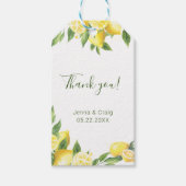 レモンウォーターカラーサンキュー ギフトタグ (正面)