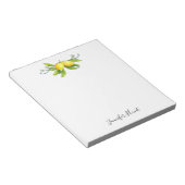 レモンウォーターカラーシトラスフルーツイラストレーション ノートパッド (アングル)