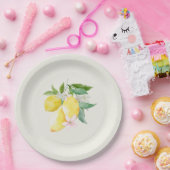 レモンウォーターカラーシンプル夏 ペーパープレート (パーティー)