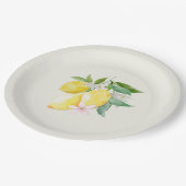 レモンウォーターカラーシンプル夏 ペーパープレート (アングル)