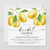 レモンウォーターカラーブライダルシャワー招待 招待状 (正面)
