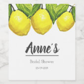 レモンウォーターカラーブライダル |ボトルラベル ワインラベル (シングルラベル)