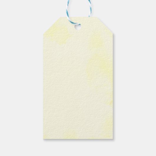 レモンウォーターカラーベビーシャワーありがとう ギフトタグ (裏面)